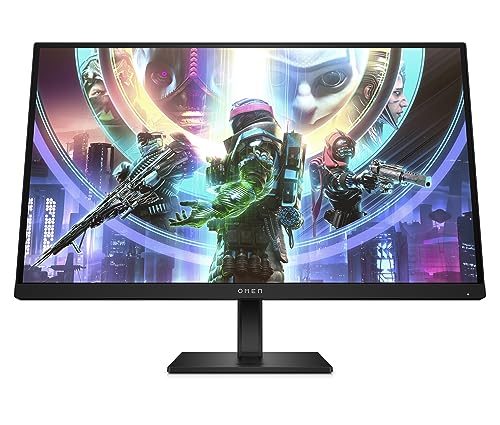 HP OMEN 27qs, Écran Gaming 27 QHD IPS, 240Hz, 1ms (2560 x 1440, 16 9, Antireflet, AMD FreeSync Premium, 400Nits, 2X HDMI 2.0 1xDP 1.2, Haut-parleurs intégrés) Moniteur PC, Noir