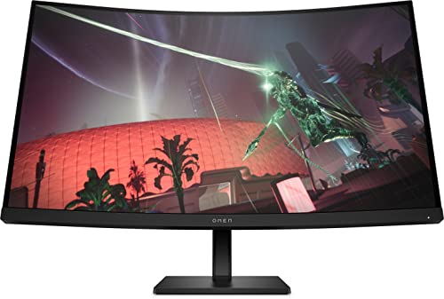 HP OMEN 32c Moniteur de jeu incurvé | 31,5'' QHD VA 165 Hz | Compatible avec console de jeu | 2 x HDMI 2.0 | 1 x DisplayPort 1.4 | AMD FreeSync Premium | Réglages d'inclinaison et de hauteur | Montage
