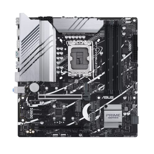 ASUS Prime Z790M-Plus LGA 1700 (Intel 14e, 12e et 13e générations) Carte mère microATX (PCIe 5.0, 3 emplacements M.2, 10 1 DrMOS, DDR5, 1 Go LAN, DP, USB 3.2 Gen2 Type-C, USB 3.2 Gen 1 TypeC,