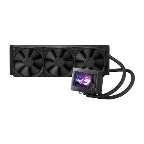 ASUS ROG Ryujin III 360 – Refroidisseur liquide AIO pour processeur avec radiateur de 360 mm Pompe Asetek 8e génération, 3 ventilateurs Noctua IndustrialPPC 120 mm, écran LCD couleur 3,5