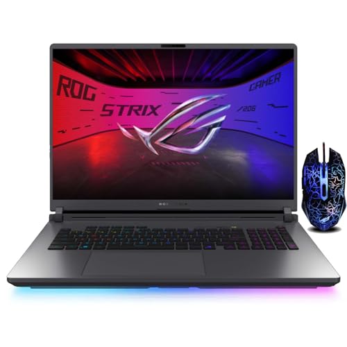 ASUS ROG Strix G18 (2025) Ordinateur portable de jeu 18 2,5K 16 10 240 Hz 3 ms, NVIDIA GeForce RTX 5080 - Intel Core Ultra 9 275HX - 64 Go de RAM DDR5 - 2 To M.2 PCIe SSD, WiFi 7, Win11 Pro - Gris