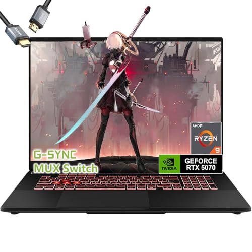 ASUS TUF A16 Commutateur RTX 5070 MUX pour ordinateur portable de jeu – AMD Ryzen 9 270 Beat i9-12950HX – Écran FHD de 16 po G-SYNC – 32 Go de RAM – SSD de 2 To – Clavier rétroéclairé RVB – Webcam