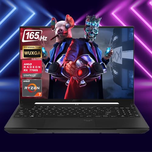 ASUS TUF Ryzen 7 Ultimate Gaming Laptop 16 , 16 FHD 165Hz, AMD Ryzen 7 7735HS, AMD Radeon RX 7700S (Beats GeForce RTX 4060), 16 Go de RAM DDR5, 1 To SSD, RGB rétroéclairé KB, Wi-Fi 6, Windows 11