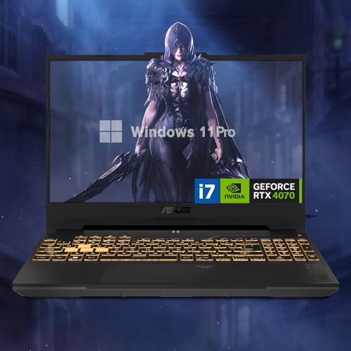 ASUS TUF 15.6 i7 RTX 4070 Ordinateur portable de jeu haut de gamme, 15,6 FHD 1920 x 1080 144 Hz, Intel i7-13620H (Beats Intel i9-12900), NVIDIA GeForce RTX 4070, 32 Go DDR5, 1 To SSD, clavier