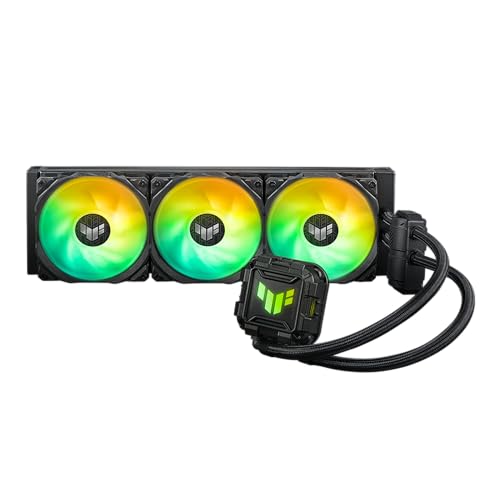 ASUS TUF Gaming LC II 360 ARGB Refroidisseur de processeur liquide tout-en-un avec Aura Sync, 3 ventilateurs de radiateur TUF Gaming ARGB de 120 mm, tube renforcé, largement compatible avec les
