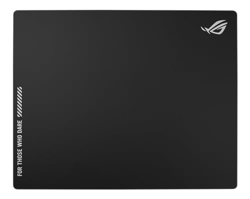 ASUS ROG NH04 ROG Moonstone ACE Tapis de Souris de Jeu, 50 x 40 x 0,4 cm, Grande Taille, Surface Ultra Lisse, Verre trempé, Jeux Esports et FPS, Noir