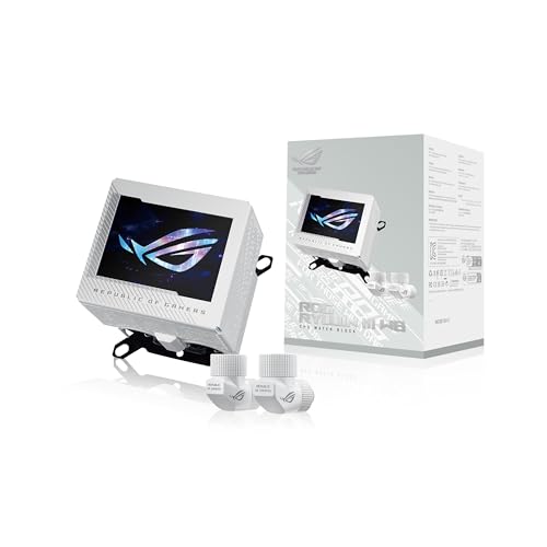 ASUS ROG RYUJIN III WB WHT CPU Water Block - Intel® LGA 1700, 1200, 115X - AMD Socket AM4, AM5 - Plaque froide en cuivre Asetek