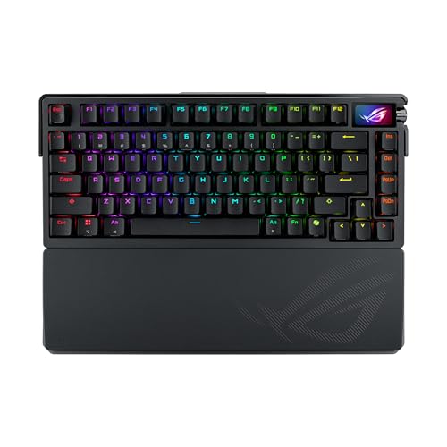 ROG Azoth Extreme Clavier de Jeu personnalisé à 75 , boîtier en Aluminium Plaque de positionnement en Fibre de Carbone réglable Montage Joint à 3 Couches Amortissement, Touch