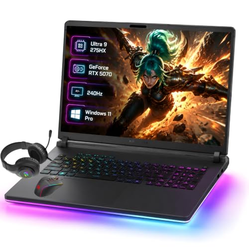 ASUS Ordinateur portable de jeu ROG Strix G18 2026, Intel Core Ultra 9 275HX (jusqu'à 5,4 GHz), GeForce RTX 5070 8 Go GDDR7, écran nébuleuse 2,5K 240 Hz 3 ms, 32 Go DDR5, 1 To SSD, Wi-Fi 7, TB4