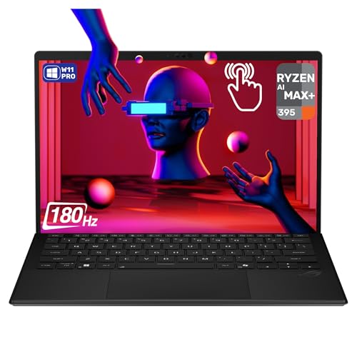 ASUS ROG Flow Z13 Ordinateur portable de jeu, AMD Ryzen AI MAX 395, 32 Go LPDDR5x RAM, 2 To PCIe SSD, 13,4 po 2,5K (2560 x 1600) 180 Hz, carte graphique AMD Radeon 8060S, clavier RVB 1 zone, W11 Pro
