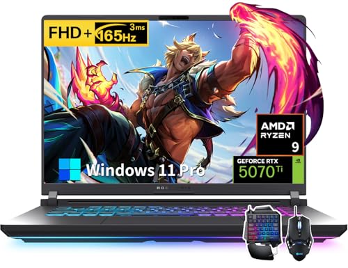 ASUS Ordinateur portable de jeu ROG Strix G16 2025, écran nébuleuse FHD 165 Hz, Intel i9-14900HX (16 cœurs), GeForce RTX 5070Ti 12 Go GDDR7, 32 Go DDR5, 2 To SSD, KB rétroéclairé, Windows 11 Pro