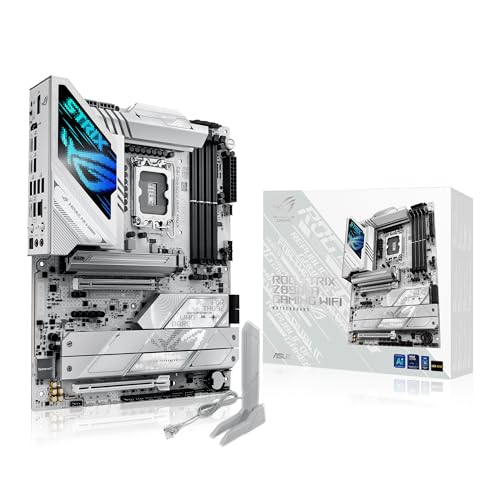 ASUS ROG Strix Z890-A Gaming WiFi Z890 LGA 1851 ATX, Carte mère Intel® Core™ Ultra Series 2 Ready, Advanced AI PC-Ready, 16 2 1 2 étapes, DDR5, WiFi 7, 2.5G, 5X M.2, Thunderbolt™ 4, USB Type-C, AI OC