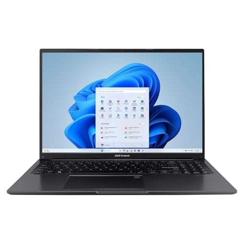 ASUS Vivobook WUXGA Ordinateur portable 16 pouces Intel Core i7-1355U 16 Go de RAM 512 Go SSD Intel Iris Xe Graphics Léger Portable Notebook Noir Windows 11