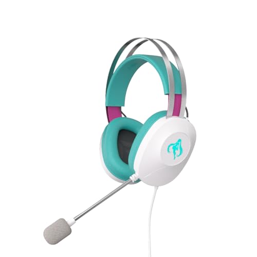 ASUS TUF Gaming H1 Gen II Hatsune Miku Edition Casque de Jeu Filaire avec Pilotes Essence de 40 mm, Son Surround virtuel 7.1, Microphone certifié par TeamSpeak, Design léger