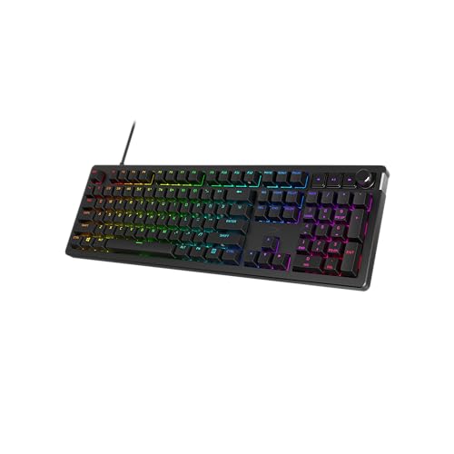 HyperX Alloy Rise – Clavier de Jeu mécanique remplaçable à Chaud, PC, capteur de lumière ambiante, Joint d'étanchéité, commutateurs linéaires