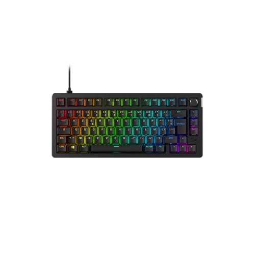 HyperX Alloy Rise – Clavier de Jeu mécanique remplaçable à Chaud, PC, capteur de lumière ambiante, monté sur Joint, commutateurs linéaires