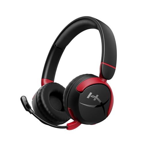 HyperX Cloud Mini - Casque Gaming Enfant Bluetooth - Noir | Format enfant, Bluetooth, jusqu’à 25 h d’autonomie, volume inférieur à 85 dB avec la plupart des appareils, jack 3,5 mm.