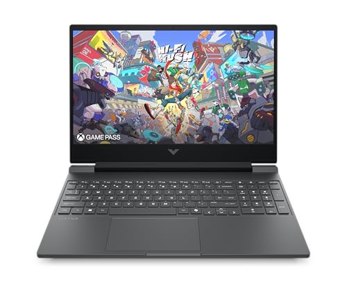 HP Victus 15-fa0085nf, Ordinateur Portable, Intel Core i5 12450H, 16 Go RAM, 512 Go SSD, Nvidia RTX 3050 4 Go, Écran 15.6 FHD IPS 144 Hz Antireflet, Windows 11 Home, PC Gamer, Clavier AZERTY, Gris