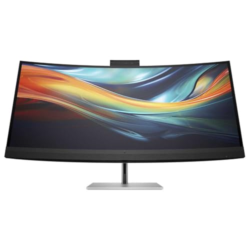 HP 740pm - Series 7 Pro - Moniteur LED - Courbé - 101,6 cm (40 ) - 5120 x 2160 WUHD @ 60 Hz - IPS - 300 CD m² - 1000 1-5 ms - 2 Thunderbolt 3, HDMI, DisplayPort - Haut-parleurs - Noir, Argent