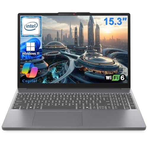 Lenovo Ordinateur portable 15 , FHD IdeaPad Slim 3, Intel Octa-Core i5-13420H, 16 Go de RAM DDR5, SSD PCIe 512 Go, WiFi 6, Bluetooth 5.2, HDMI, Type-C, clé copilote, Luna Grey, Windows 11 Home