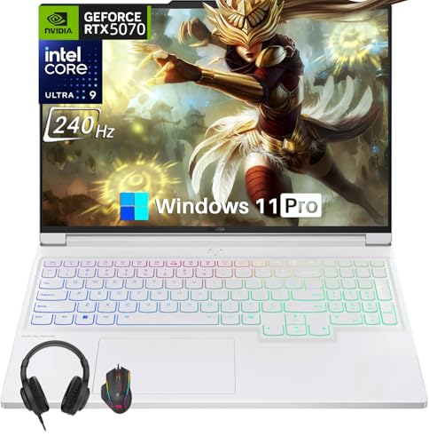 Lenovo Legion 7i Ordinateur portable de jeu 2025, Intel Ultra 9 275HX (jusqu'à 5,4 GHz), NVIDIA RTX 5070, 16 2,5K OLED 240 Hz, 32 Go DDR5, SSD 2 To, Wi-Fi 7, KB éclairé, Windows 11 Pro, accessoires W