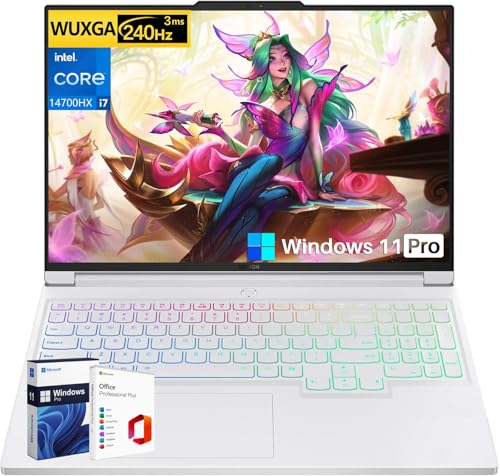 Lenovo Legion 7i Ordinateur portable de jeu 16 , Intel i7-14700HX (jusqu'à 5,5 GHz, Beat i9-13900HX), NVIDIA RTX 4060, écran LCD 16 IPS WQXGA 240 Hz, 64 Go DDR5, 2 To SSD, Wi-Fi 6E, Windows 11 Pro