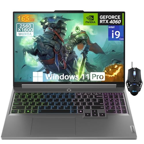 Lenovo Legion Pro 5i (2024) Ordinateur portable de jeu, NVIDIA RTX 4060, écran anti-reflets WQXGA 165 Hz, Intel 24-Core i9-14900HX, 64 Go DDR5, 1 To SSD, RVB rétroéclairé, Wi-Fi 6E, Win 11 Pro