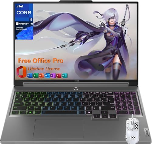 Lenovo Legion 5i Ordinateur portable de jeu Intel i9, 16 WQXGA 165 Hz, 64 Go DDR5, 1 To SSD, Intel 24-Core i9-14900HX jusqu'à 5,8 GHz, NVIDIA RTX 4060, Wi-Fi 6E, Win11 Pro, licence MS Office à vie