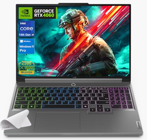 Lenovo Legion Ordinateur portable de jeu 2024 – Écran WQXGA 16 (2560 x 1600) – 14e génération Intel Core i9-14900HX – GeForce RTX 4060 – Wi-Fi 6E – Clavier rétroéclairé RVB avec tapis de souris (32
