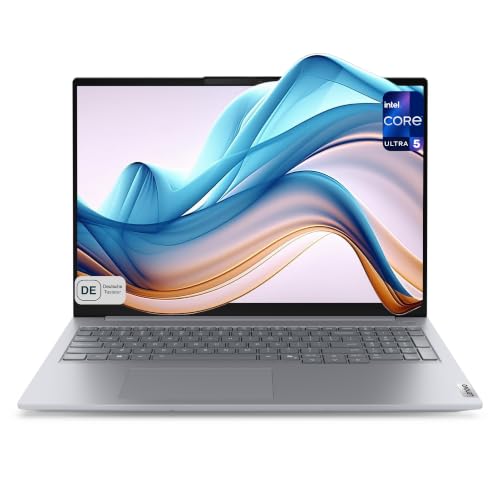 Lenovo ThinBook Ordinateur portable 16 Gen 8, Intel Core Ultra 5 225U, RAM DDR5 64 Go, SSD PCIe 1 To, écran IPS WUXGA 16 , disposition clavier allemand, W11 Pro, gris arctique