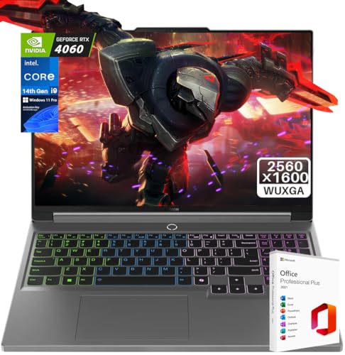 Lenovo Legion 5i Ordinateur portable de jeu, 16 WQXGA 165 Hz, 14e génération Intel 24-Core i9-14900HX, 32 Go DDR5, SSD 1 To, GeForce RTX 4060, clavier rétroéclairé RVB 4 zones, WiFi 6E, Win 11 Pro et