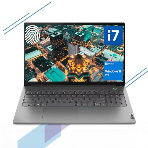 Lenovo Ordinateur portable ThinkBook 15 Gen 4, écran FHD de 15,6 , Intel i7-1255U, 16 Go de RAM, 512 Go SSD, HDMI, Thunderbolt 4, webcam, Wi-Fi 6, lecteur d'empreintes digitales, lecteur de carte SD,