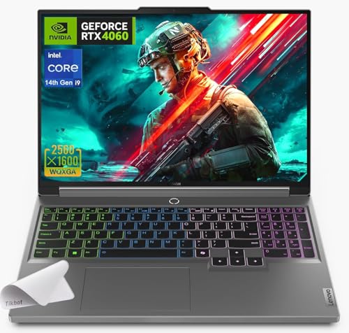 Lenovo Legion Pro 5i 16 WQXGA (2560 x 1600) Ordinateur portable de jeu - Processeur i9-13900HX (24 cœurs) - GeForce RTX 4060 (TGP 140W), Win 11 Home, avec tapis de souris (32 Go de RAM | SSD PCIe 1