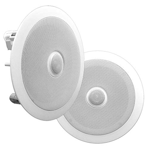 Pyle Haut-Parleur de Plafond, 300 W, 20 cm, 2 Voies, encastrable, avec woofer Plat, Installation Facile, woofer Haute Performance, idéal pour la Maison et Le Commerce