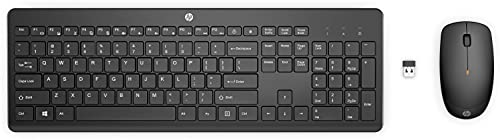 HP 235 - Kit Clavier et Souris - Disposition 3 Zones, Low Profile Key Travel - Full Size - sans Fil - 2,4 GHz - Allemand - Noir - Smart Buy