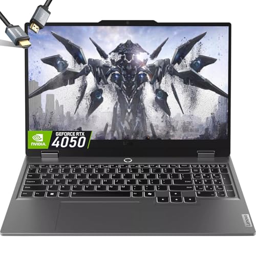 Lenovo -LOQ RTX 4050-Ordinateur portable de jeu AMD Ryzen 5 7235HS - Écran IPS 15,6 FHD G-SYNC - 32 Go de RAM -SSD PCIe 1 To -Windows 11 - Clavier rétroéclairé - Gamer Computadora Portátil