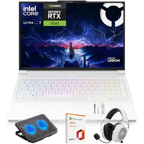 Lenovo Legion 7i Ordinateur portable de jeu de 16 , écran OLED WQXGA 165 Hz, Intel Core Ultra 7 255HX, NVIDIA GeForce RTX 5060, 16 Go de RAM, 1 To SSD, Wi-Fi 7, rétroéclairage RVB, Win 11, avec