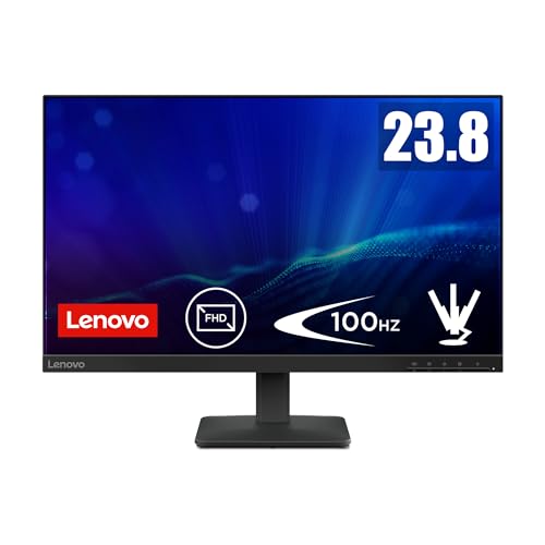 Lenovo L24-4e - Écran 23.8'' FHD (IPS, 100 Hz, 4 ms, HDMI VGA, Cable HDMI) - Noir