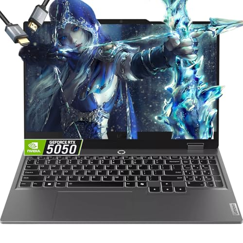 Lenovo LOQ 15 Ordinateur portable de jeu RTX 5050 - Intel Core i5-13450HX Beat Ryzen 7 7435HS -15.6 FHD Display G-SYNC- 64 Go de RAM -2 To SSD - Clavier rétroéclairé - PC portable 2025 - Windows 11
