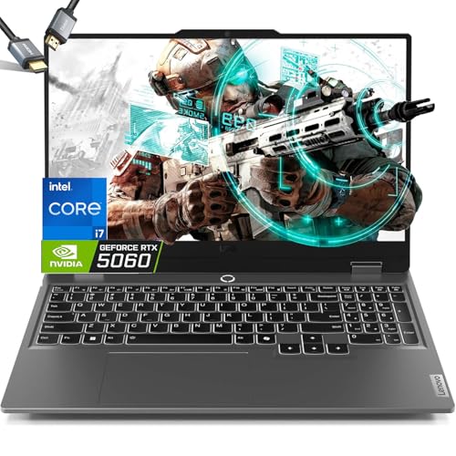Lenovo LOQ 15 Ordinateur portable de jeu RTX 5060 - Intel Core i7-13650HX Beat AMD Ryzen 9 7940HS -15.6 FHD Display- 32 Go de RAM -1 To SSD - Clavier rétroéclairé - Commutateur MUX - Windows 11