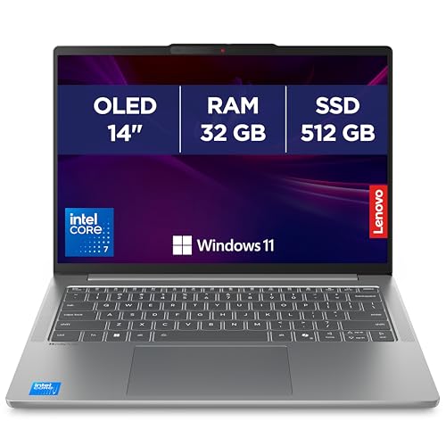 Lenovo IdeaPad Slim 5 14IRH10R - Ordinateur Portable 14'' OLED WUXGA (Intel Core 7 240H, RAM 32Go, SSD 512Go, Intel Graphique, Windows 11 Home) Clavier AZERTY Français - Gris
