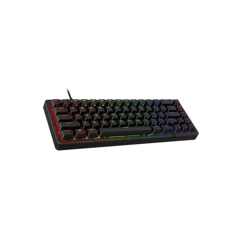 HyperX Origins 2 65, Clavier Gaming mécanique AZERTY FR, switches échangeables à Chaud, boîtier Personnalisable, Format Compact, Polling Rate 8000 Hz, RGB Personnalisable, PC PS5 Xbox, Noir