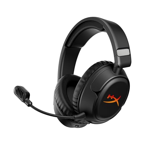 HyperX Cloud Flight 2 – Casque de jeu sans fil, éclairage RVB personnalisable avec plaques d'oreilles amovibles, jusqu'à 100 heures d'autonomie, 2,4 GHz et Bluetooth, compatibilité multi-plateformes