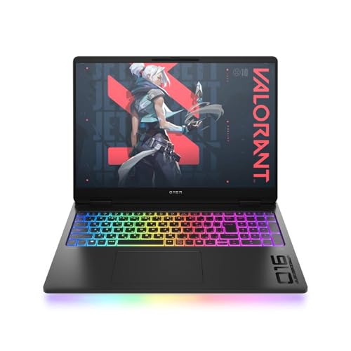 HP Omen Max 16-ah0000sf Ordinateur Portable Gaming 16 WQXGA IPS 240 Hz, PC Portable Gamer (Intel Ultra 9 275HX, RAM 32 Go, SSD 1024 Go, Nvidia GeForce RTX 5080 16Go, Windows 11), Laptop Noir, AZERTY