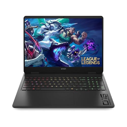 HP Omen Slim 16-an0000sf Ordinateur Portable Gaming 16 FHD IPS 144hz, PC Portable Gamer (Intel Core Ultra 5 225H, RAM 16 Go, SSD 512 Go, Nvidia GeForce RTX 5050, Windows 11), Laptop Noir, AZERTY