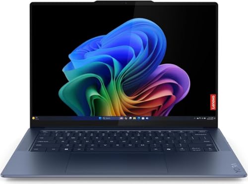 Lenovo Ordinateur portable Yoga Slim 7x avec processeur Snapdragon X Elite X1E-78-100, écran tactile 3K OLED 1000 nits, mémoire LPDDR5X-8448MT s de 32 Go, SSD 1 To, caméra hybride FHD IR 1080p, Wi-Fi