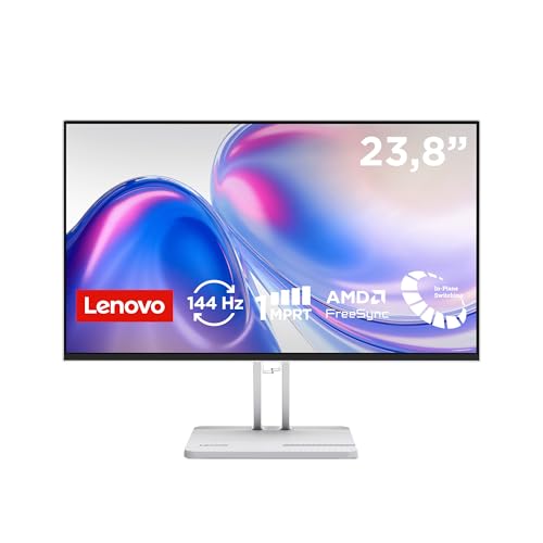 Lenovo L24-4C - Écran 23.8'' FHD (IPS, 144 Hz, 1 ms, VGA HDMI, Cable HDMI) - Gris