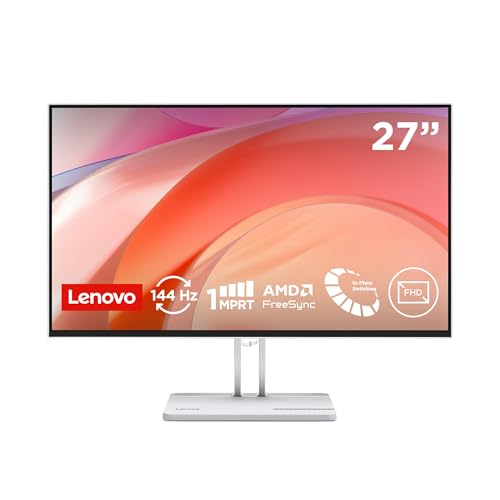 Lenovo L27-4C - Écran 27'' FHD (IPS, 144 Hz, 1 ms, VGA 2xHDMI, Cable HDMI) - Gris