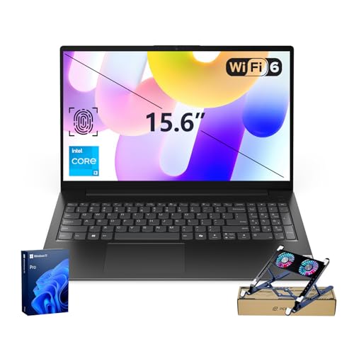 Lenovo V15 Gen 5 Ordinateur portable professionnel FHD 15,6 , 12 Go de RAM DDR5, 1 To de stockage, processeur Intel Core i3 6 cœurs, W11 Pro, Ethernet RJ-45, clé copilote AI, webcam avec obturateur