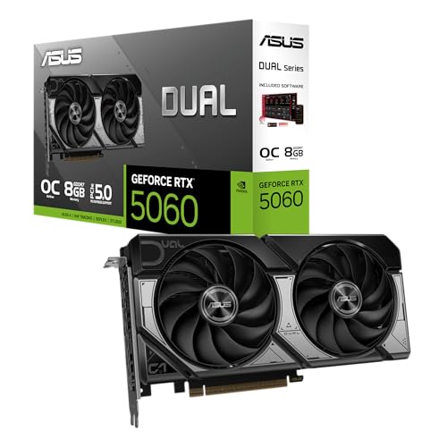 ASUS Dual GeForce RTX 5060 Carte vidéo 8 Go GDDR7 OC Edition DUAL-RTX5060-O8G